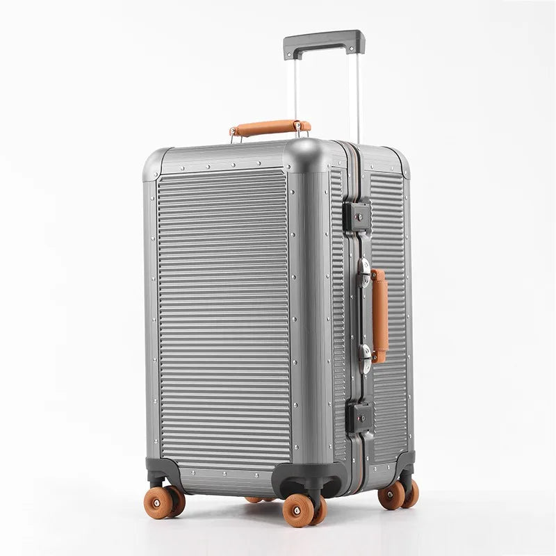 2026 New Suitcase with Aluminum Frame TSA Lock Travel Trolley Case Bag High Quality PC Material Rolling Luggage 20/24/28 inch