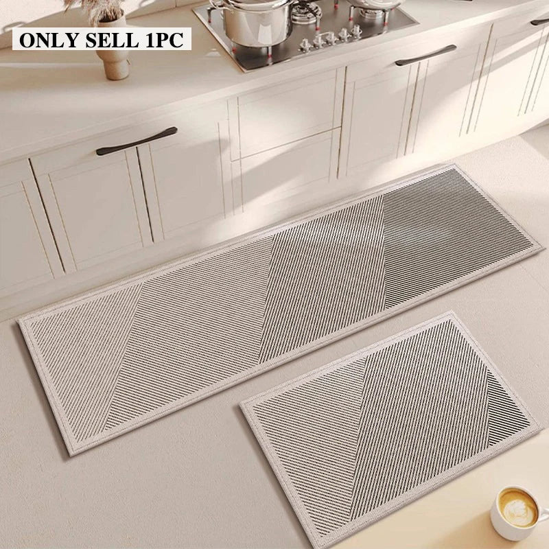 Kitchen Carpet Stain-resistant Wear-resistant Floor Mat Minimalist Geometric Pattern Rug Long Size Modern Home Decoration Rugs