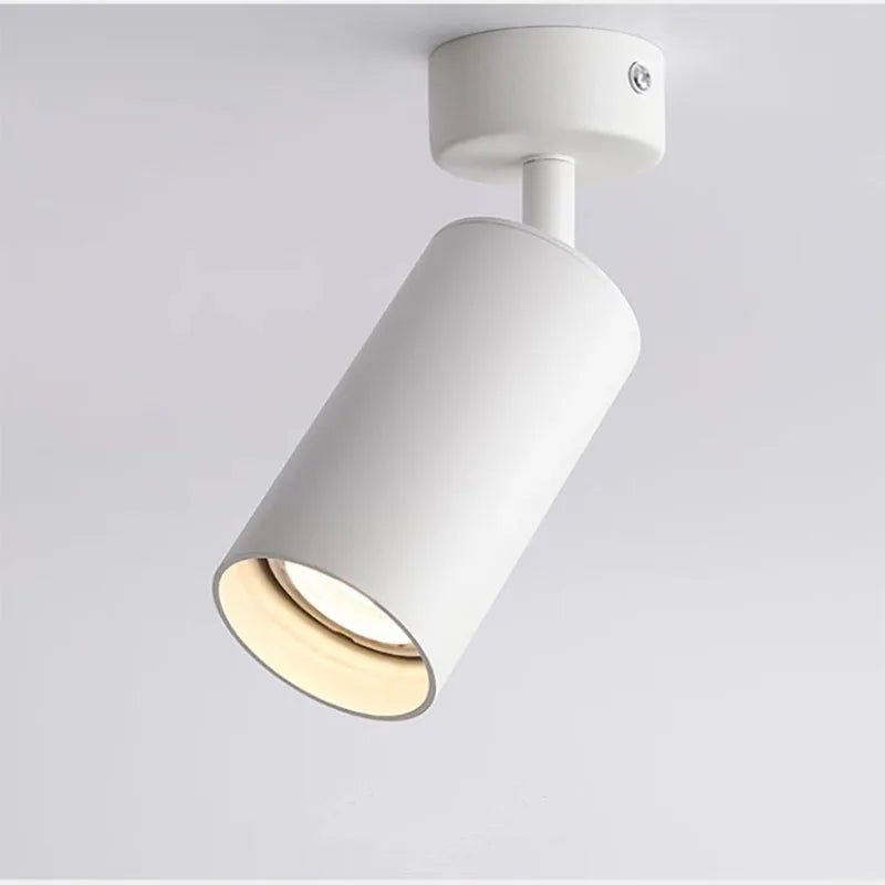 Surface Mounted 360° Rotating Angle LED Spotlight GU10 Bulb Nordic Open Mounted Downlight Ceiling Lamp Background Lighting