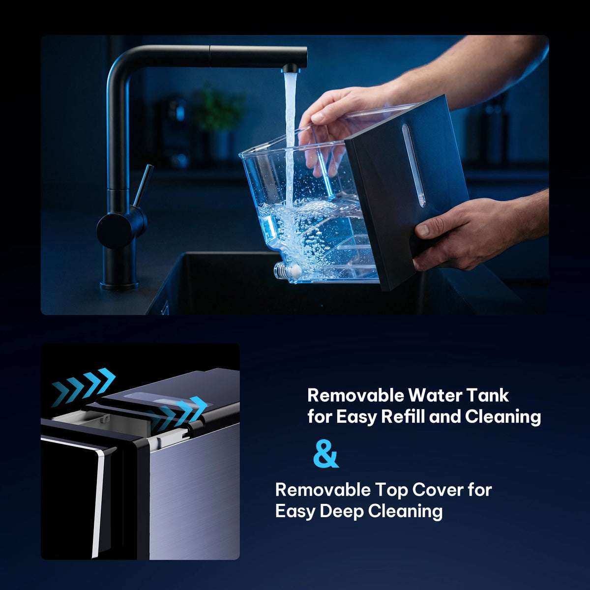 Countertop Ice Maker Machine, Automatic Self-Cleaning Portable Ice Maker with Stainless Steel, Fast Ice Making, LED Touch Panel & Automatic Dispensing for Home Kitchen Office Bar