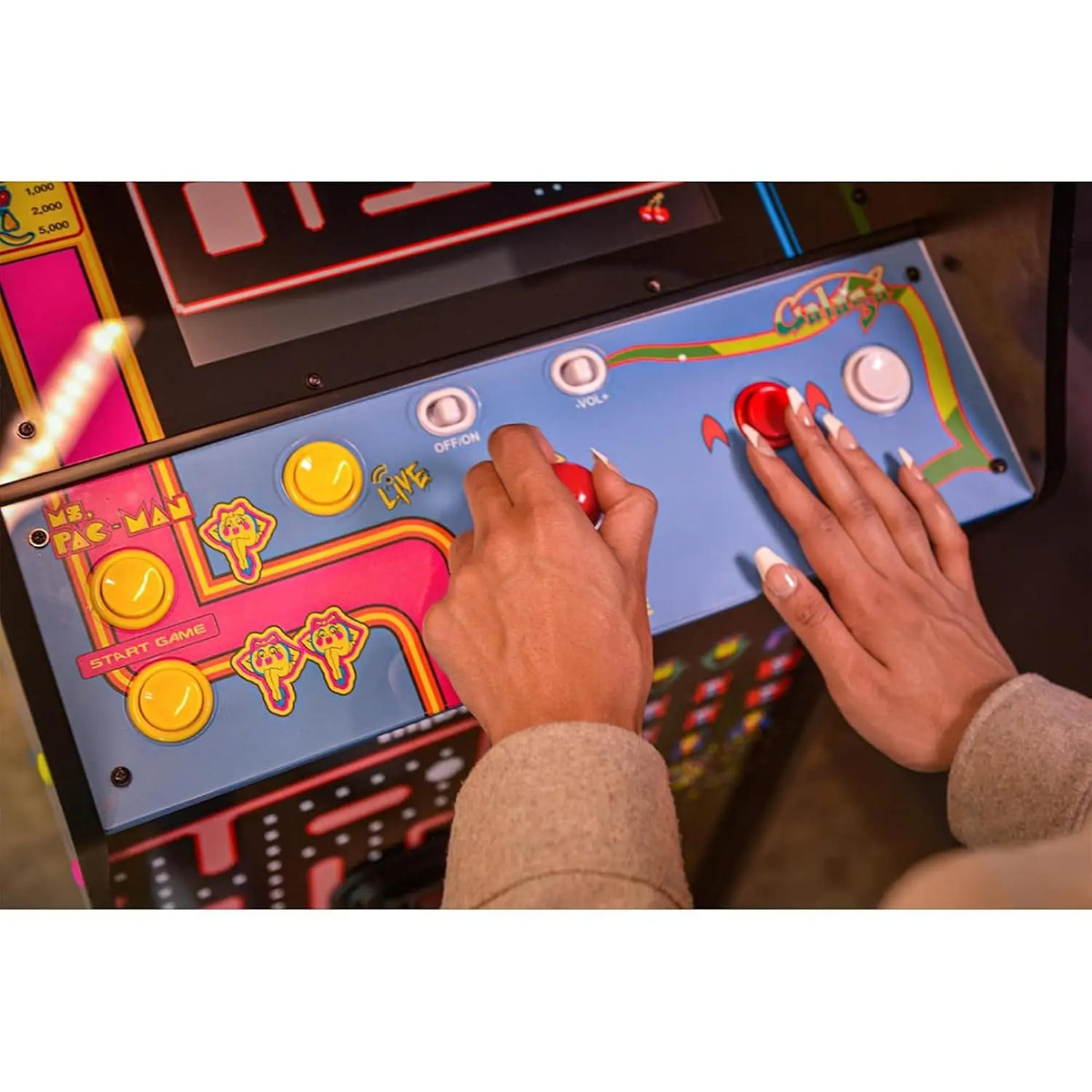 Arcade1Up Ms. Pac-Man Class of '81 Deluxe Arcade, 12 Retro Games, Customized