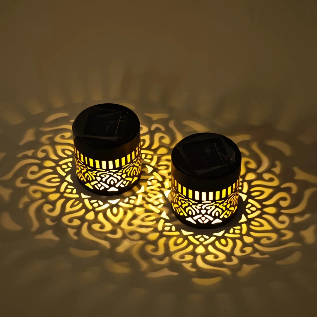 Solar-Powered Datura Lantern Light Wall Lamp Outdoor Garden Patio Walkway Decorations 1Pcs/2Pack Lighting for Garden Decor