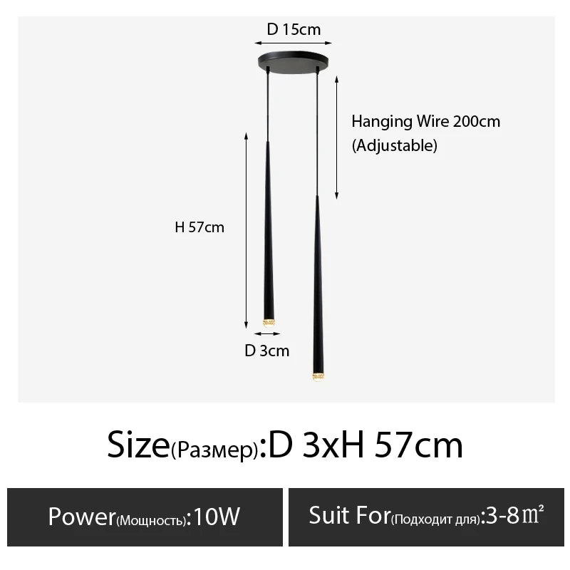 Bedroom Bedside Chandelier Light Luxury Post-Modern Minimalist Nordic Net Red Bar Restaurant Lighting Long-Line Small Chandelier