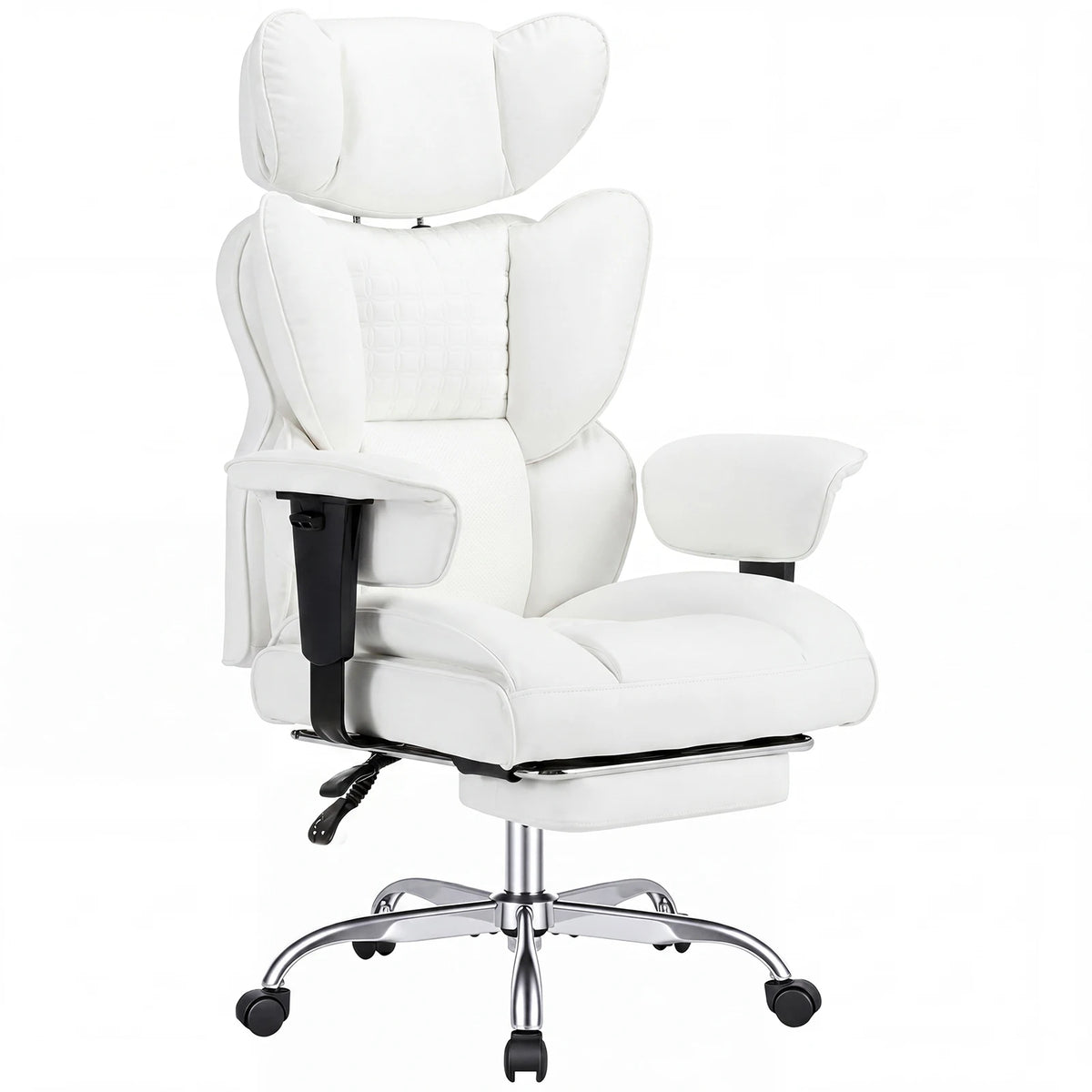 JHK Ergonomic Adjustable Armrests Gaming Computer Chair PU Leather Reclining Computer Chair with Pocket 350 LBS Office Chair with Footrest Height Adjustable Swivel Wide Seating for Home Office