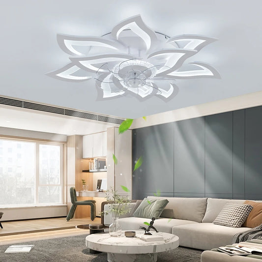 New style ceiling fan light modern LED fan light 92W smart remote control ceiling fan with light  living room bedroom