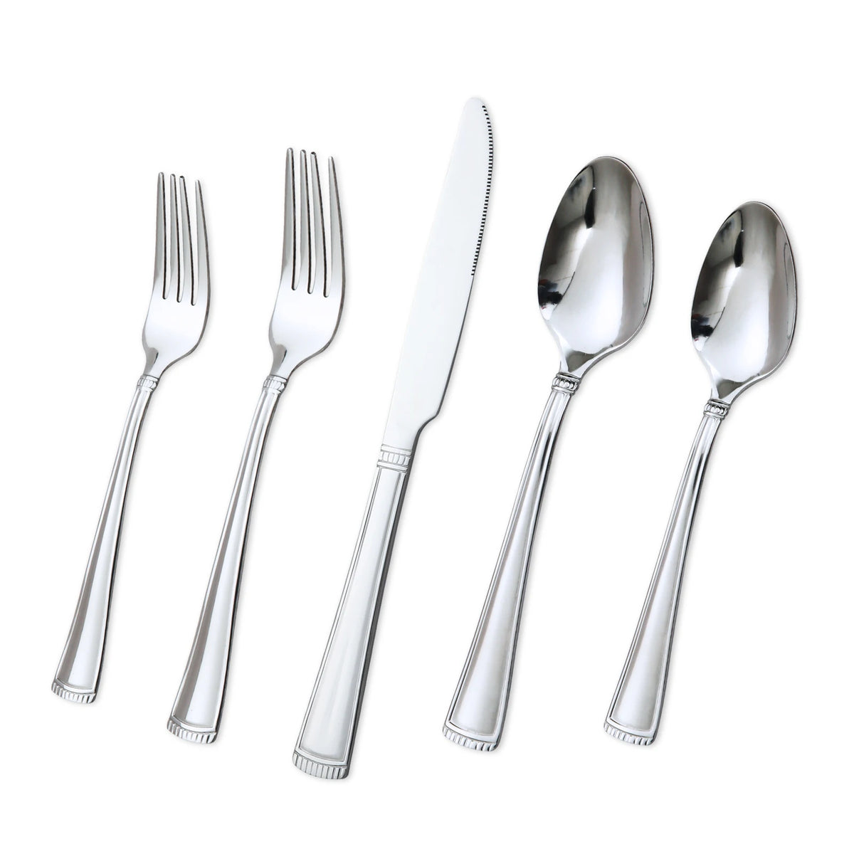 Lorena MAIT 20‑Piece Stainless Steel Cutlery Set Mirror Polished Flatware Silverware Set Knife Fork Spoon Dishwasher Safe For Home Dining Party Kitchen Utensils