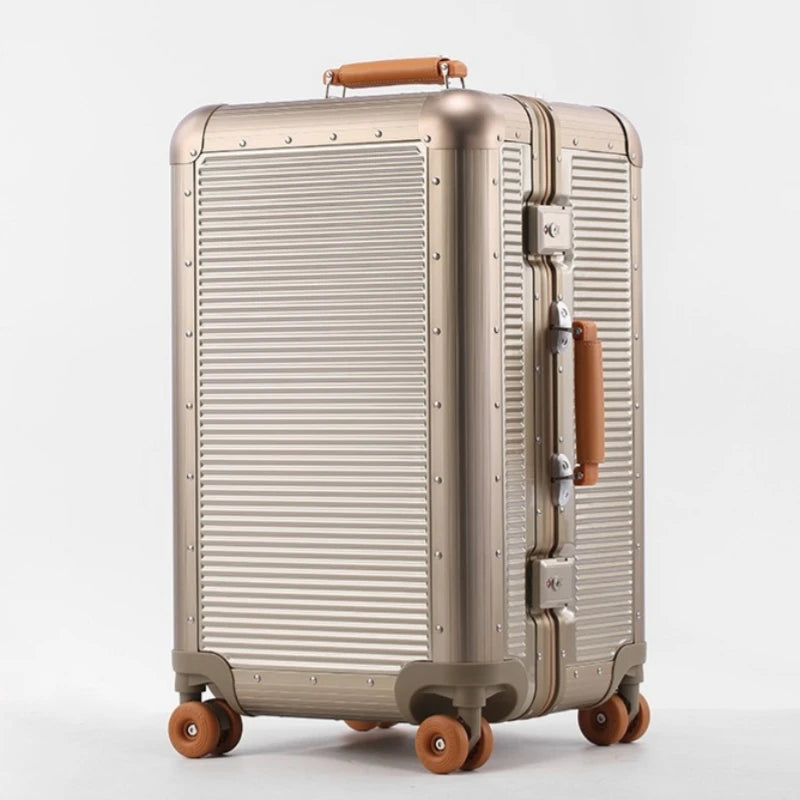 2026 New Suitcase with Aluminum Frame TSA Lock Travel Trolley Case Bag High Quality PC Material Rolling Luggage 20/24/28 inch