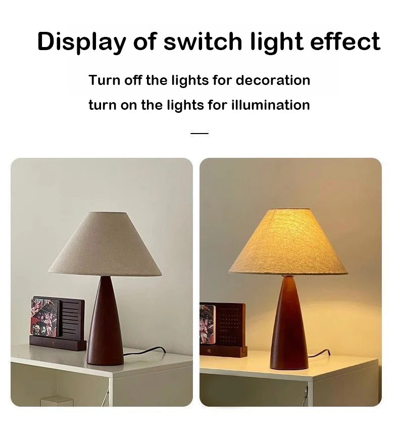 Iron-made Retro Fabric Desk Lamp Indoor Decor Atmosphere Bedroom Bedside Living Room Tea Room Study Lamp