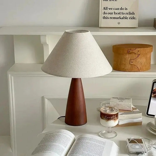 Iron-made Retro Fabric Desk Lamp Indoor Decor Atmosphere Bedroom Bedside Living Room Tea Room Study Lamp