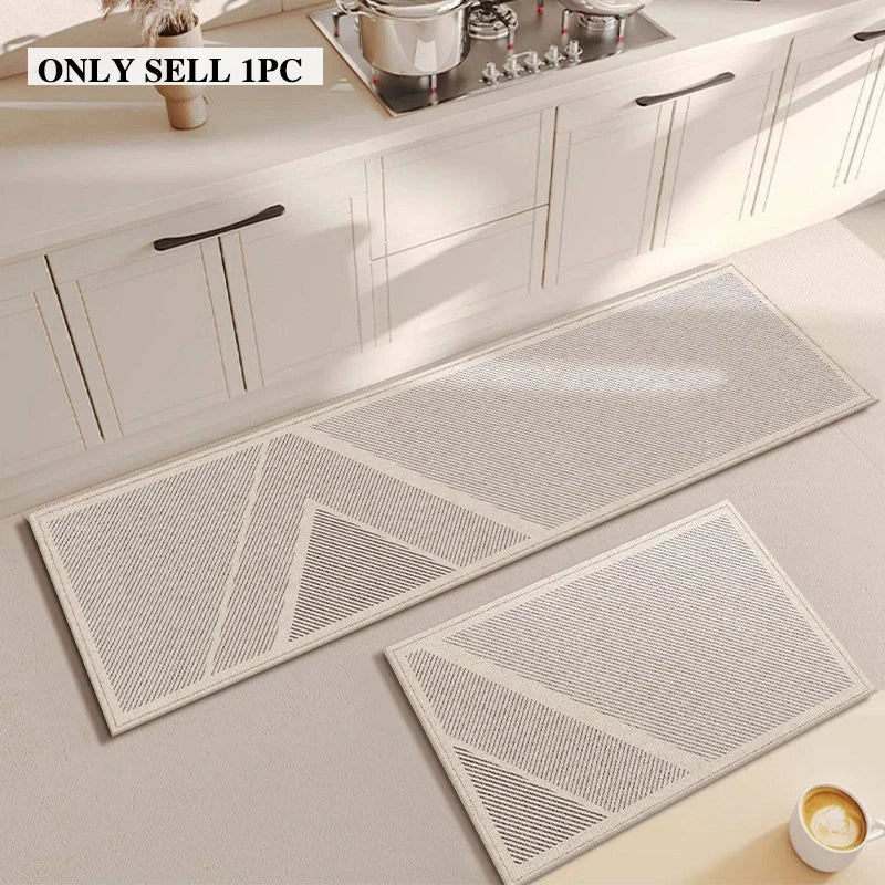 Kitchen Carpet Stain-resistant Wear-resistant Floor Mat Minimalist Geometric Pattern Rug Long Size Modern Home Decoration Rugs
