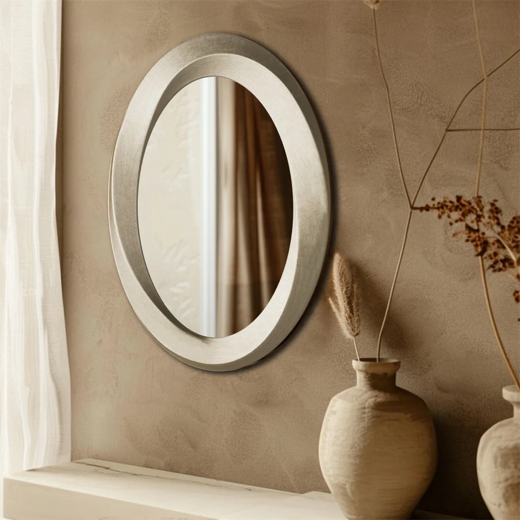 LUVODI 60x80cm Antique Baroque Gold Oval Beveled Framed Wall Mirror Decorative Accent Mirror for Living Room Bedroom Entryway Decor