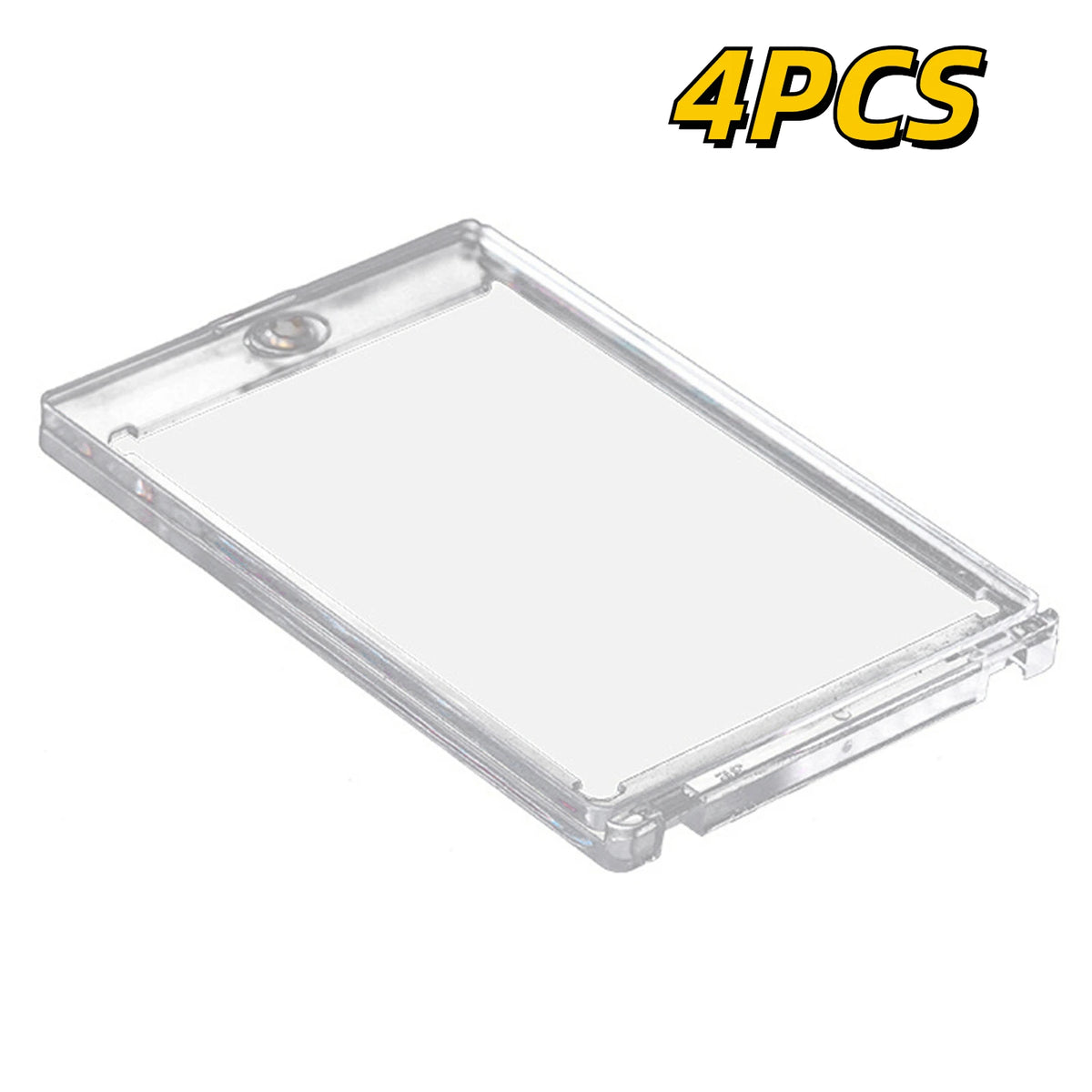 Trading Card Display Frame for 4 Standard Cards - Wall Mount Baseball Card Display Case with UV Protection Magnetic Card Holder
