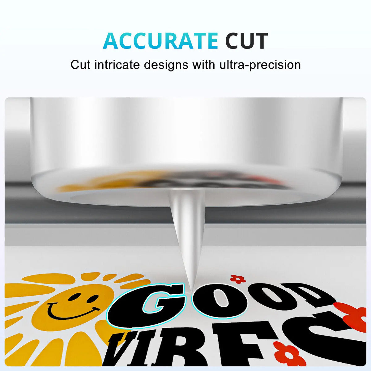 HTVRONT Vinyl Cutter Machine 2-DIY Cutting Machine for All Crafts Create Customized Card Compatible with iOS Android Windows Mac