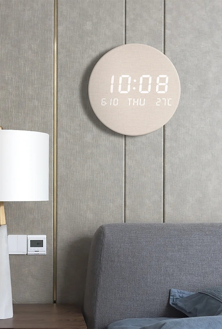 LED creative clock living room home bedroom silent clock Nordic style fashion wall clock