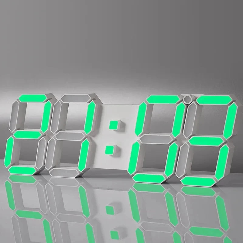 3D LED Digital Alarm Clock Luminous Creative Multifunctional USB Electronic Wall Clock Home Decoration Gift