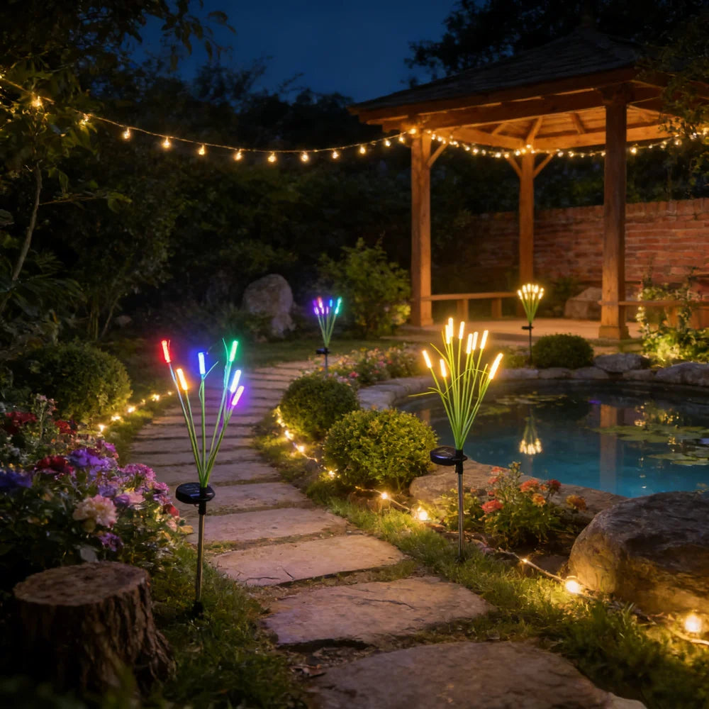 Solar Reed Bubble Stick Stake Lights Waterproof IP54 LED Garden Lights for Outdoor Patio Yard Pathway Wedding Decor
