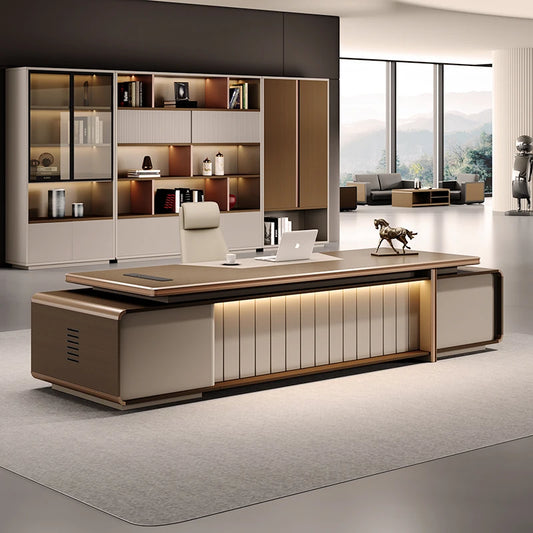 Minimalist Organizers Office Desk Lshaped Drawer Luxury Study Office Desk Computer Gaming Meuble Bureau Office Furniture