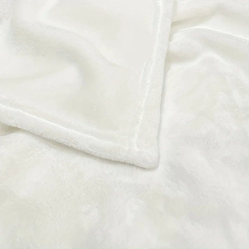 Luxury Soft Throw Blanket Black Feather Print Plush Fleece Lap Blanket Cozy Decorative Home Decor Sofa Gift for Winter Autumn