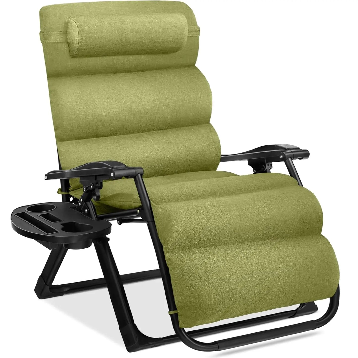 Oversized Zero Gravity Chair, Folding Outdoor Patio Recliner, XL Anti Gravity Lounger w/Removable Cushion, Cup Holder,, Custom