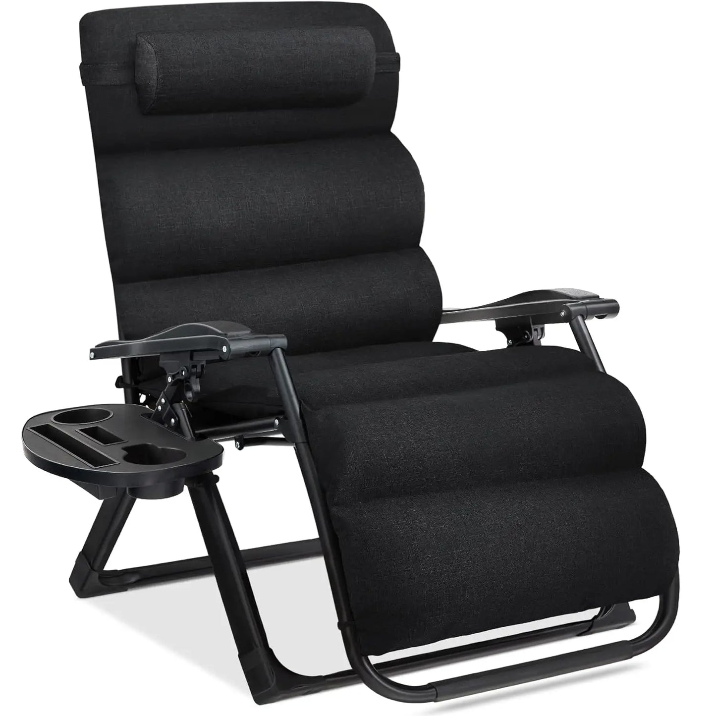 Oversized Zero Gravity Chair, Folding Outdoor Patio Recliner, XL Anti Gravity Lounger w/Removable Cushion, Cup Holder,, Custom