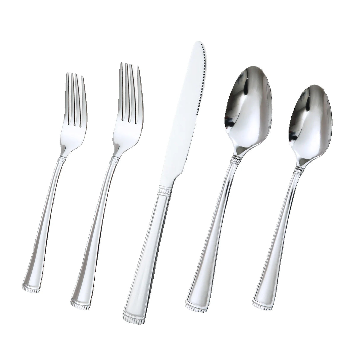 Lorena MAIT 20‑Piece Stainless Steel Cutlery Set Mirror Polished Flatware Silverware Set Knife Fork Spoon Dishwasher Safe For Home Dining Party Kitchen Utensils