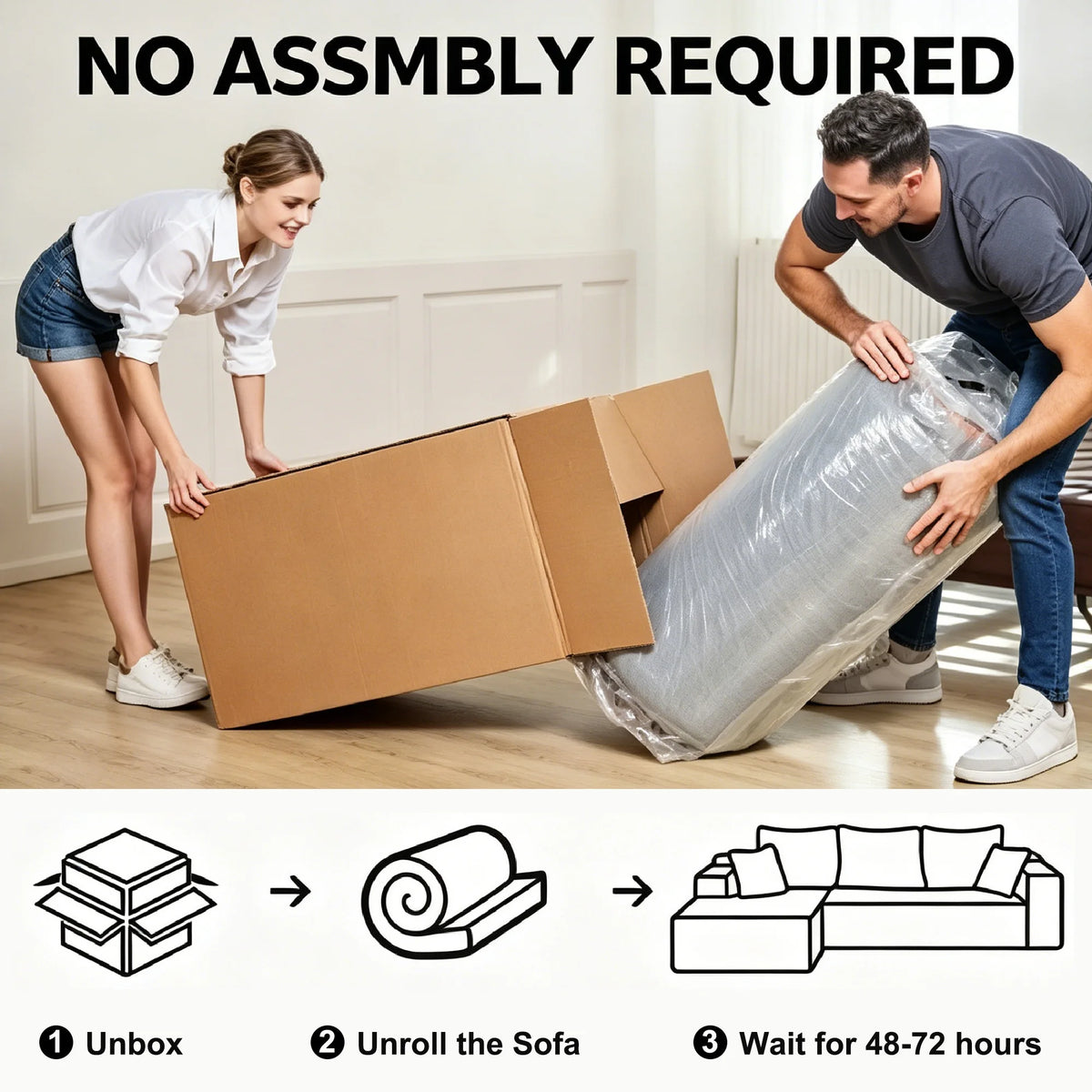 Modern Modular Sectional Sofa Cloud Couch Oversized Deep Seat Comfy Sofa for Living Room Furniture with Removable Cushions