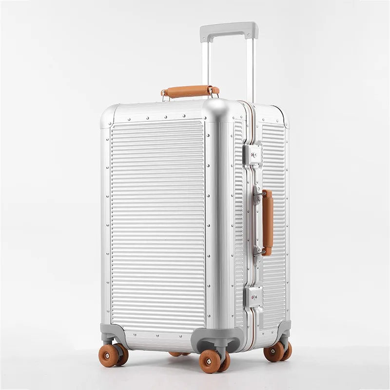 2026 New Suitcase with Aluminum Frame TSA Lock Travel Trolley Case Bag High Quality PC Material Rolling Luggage 20/24/28 inch