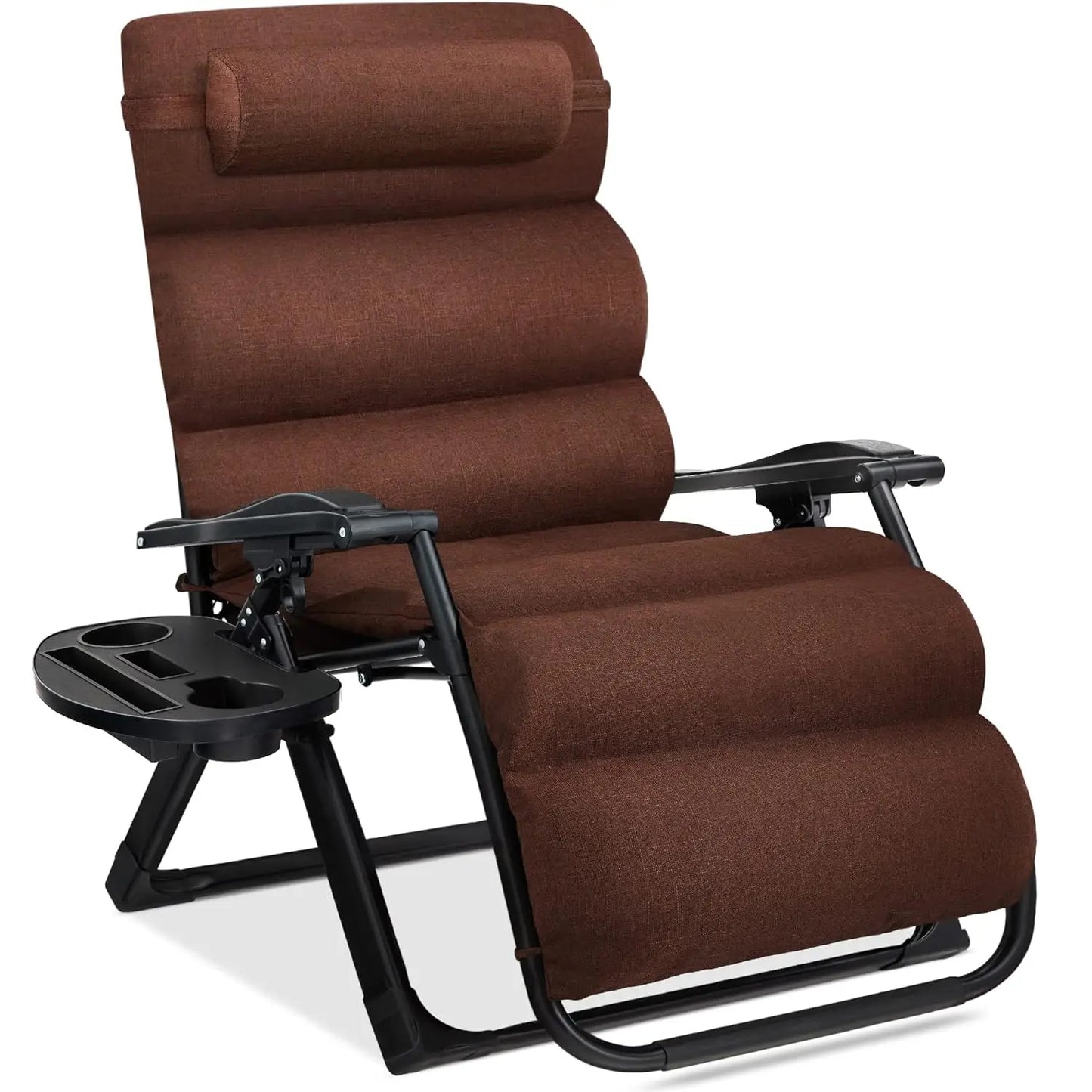 Oversized Zero Gravity Chair, Folding Outdoor Patio Recliner, XL Anti Gravity Lounger w/Removable Cushion, Cup Holder,, Custom