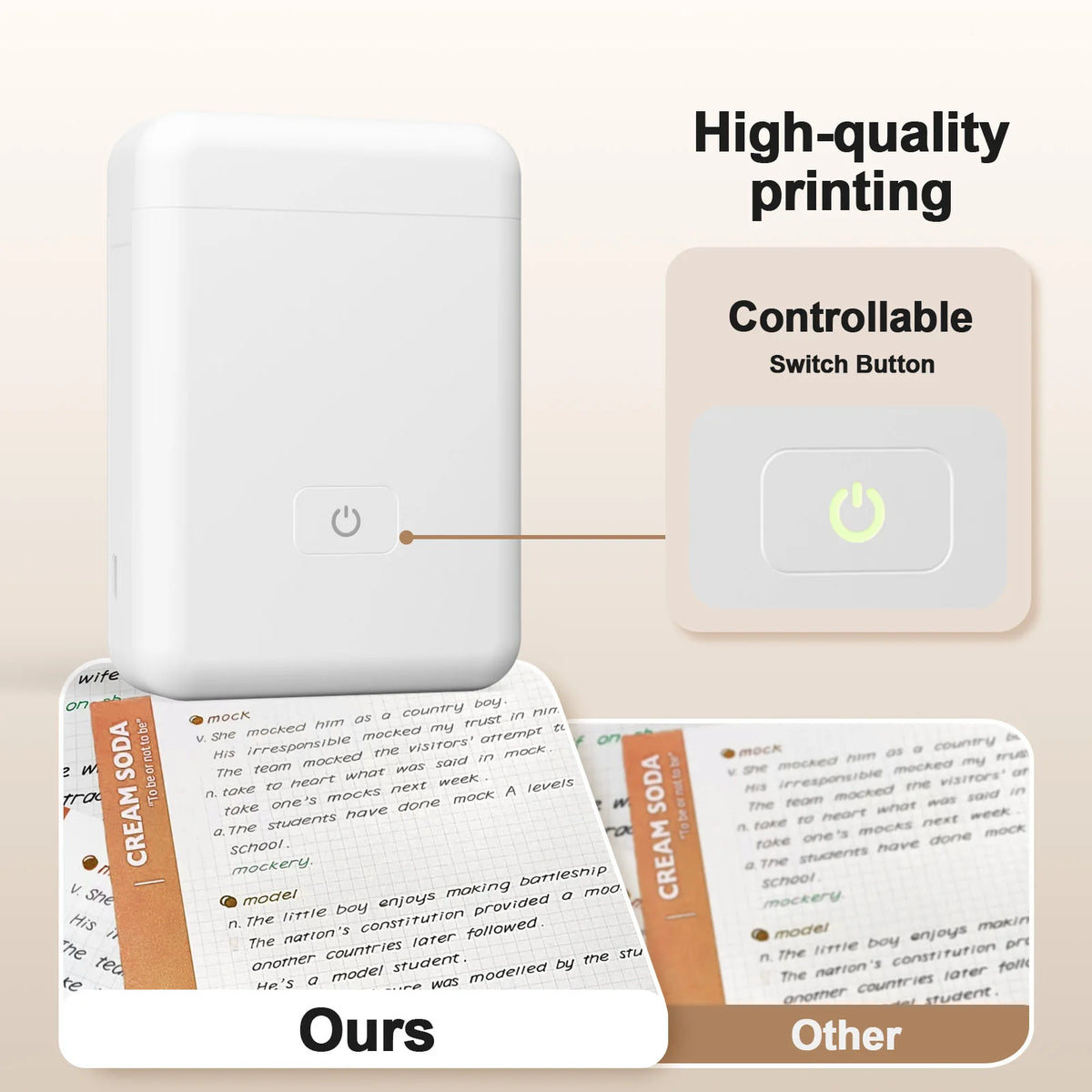 Label Maker Machine with Tape Portable Printer Mini Thermal Printers Self-adhesive Sticker for School Home Office Organization