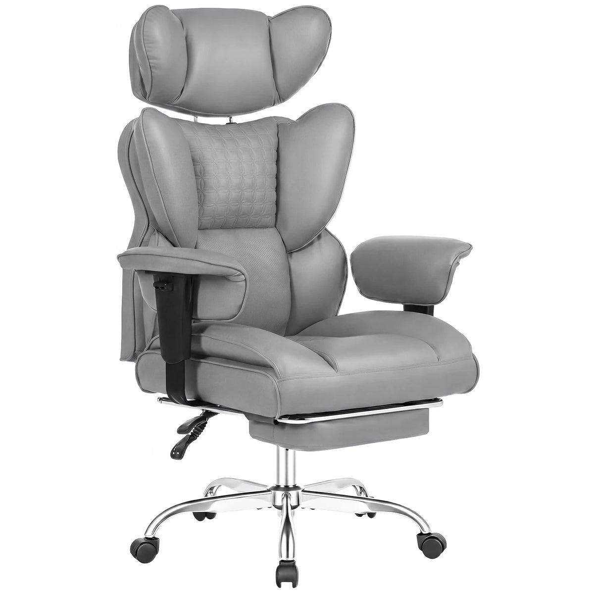 JHK Ergonomic Adjustable Armrests Gaming Computer Chair PU Leather Reclining Computer Chair with Pocket 350 LBS Office Chair with Footrest Height Adjustable Swivel Wide Seating for Home Office