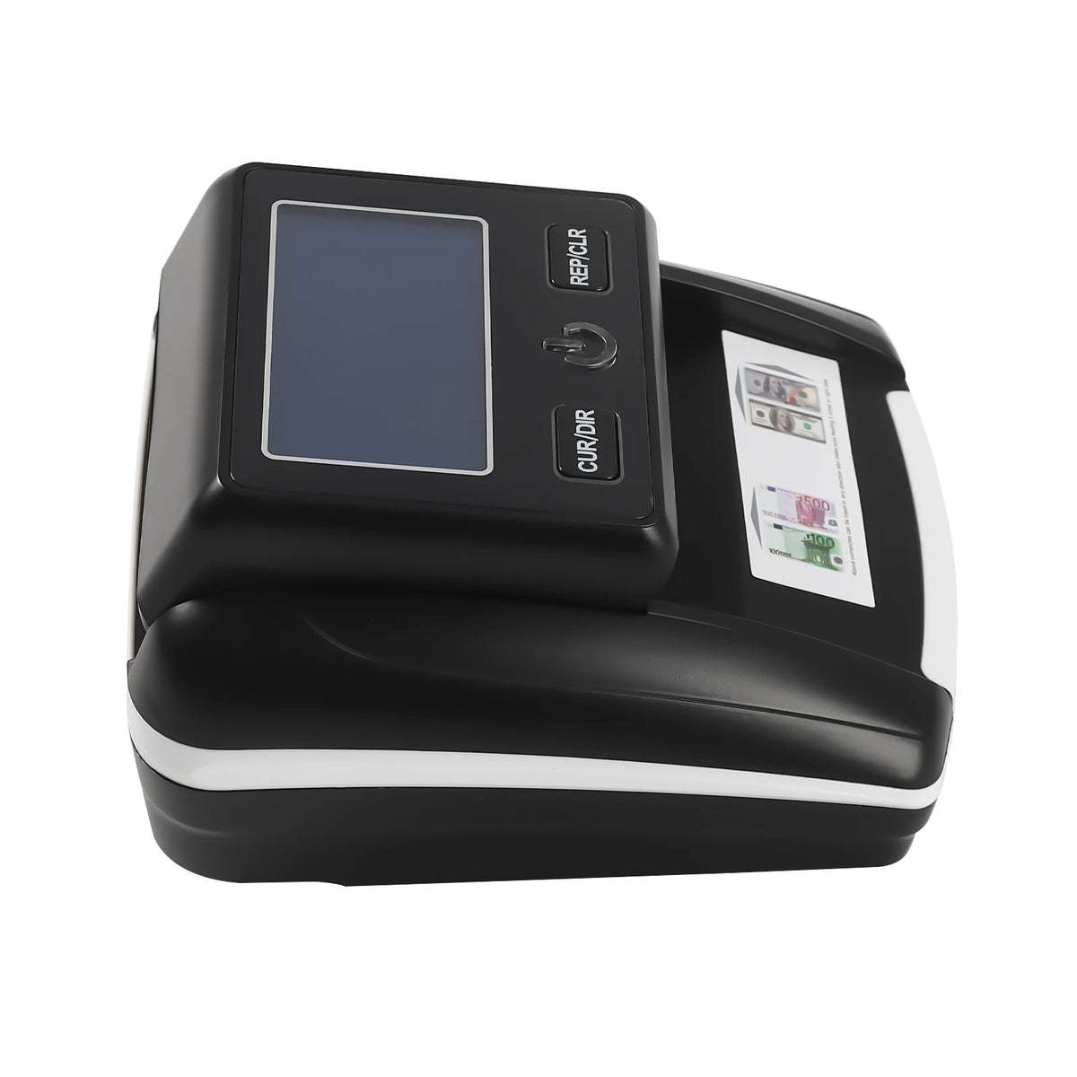 Counterfeit Bill Detector 2-in-1 Detect Count 1-999 Count Range 500mAh Rechargeable Battery 4-5h Endurance Portable Money Checker Machine Any Direction Bill Insert USD EUR Currency Tester For Company Accounting Office Mall