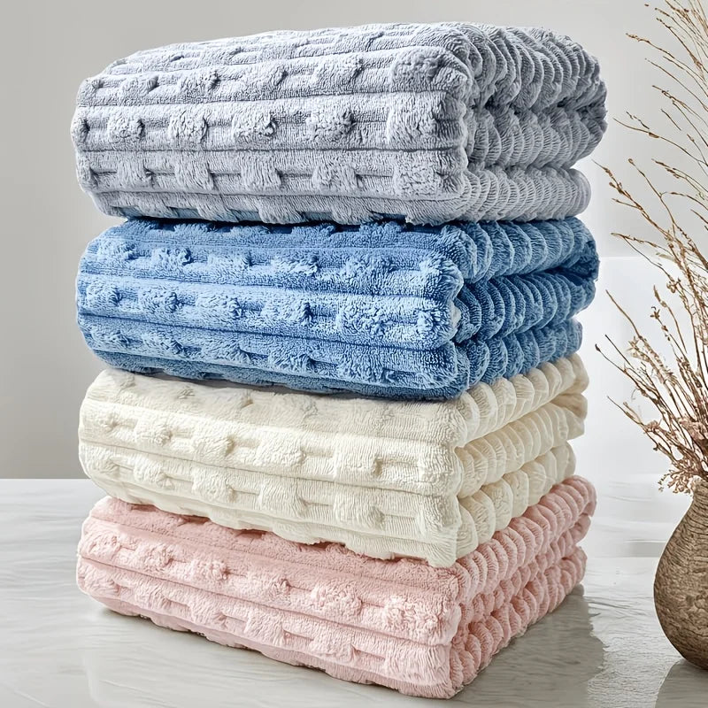 5PCS Waffle Weave Ultra-Soft Bath Towels, Super Absorbent Quick-Dry Microfiber Towels for Adults, Quick-Drying Textured Towels,