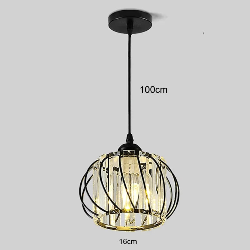 Dining Room Crystal Chandelier Golden Kitchen Island Hanging Light Interior Decor Luxury Modern Led Ceiling Lamp Pendant Light