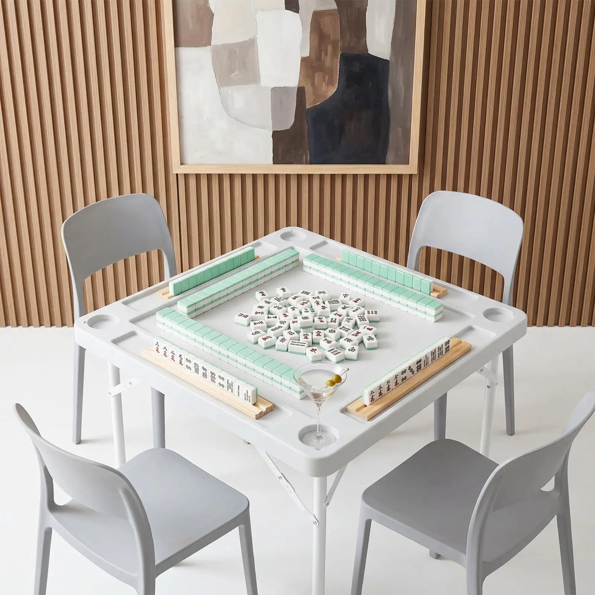 35 Inch Folding Card Table Portable Square Game Table With Cup Holders And Chip Trays Heavy Duty Foldable Table For Poker Domino Mahjong Camping And Picnic