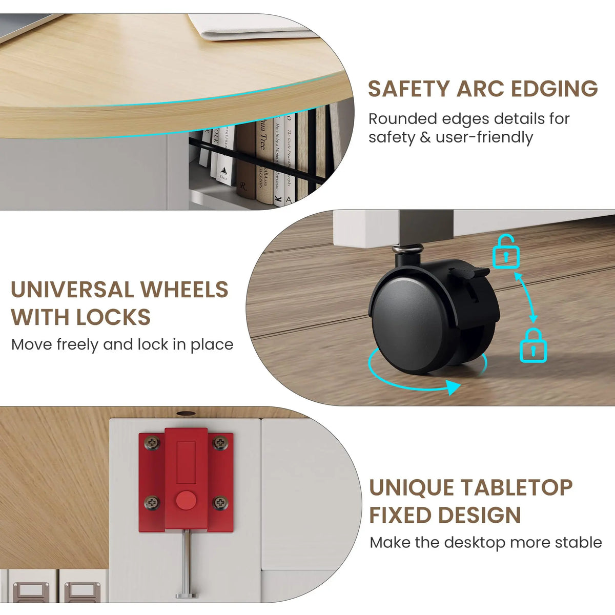 3-in-1 Folding Dining Table With Wine Rack, Drawer & Cup Holders, Drop Leaf Oval Kitchen Table On Lockable Casters For Small Spaces