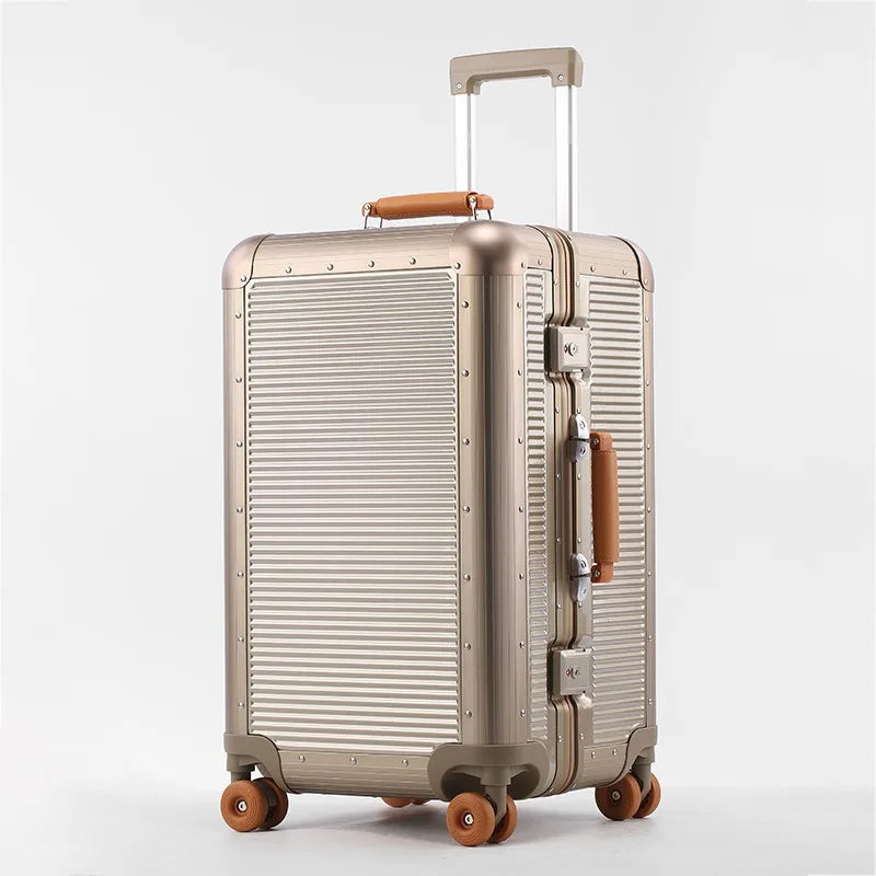 2026 New Suitcase with Aluminum Frame TSA Lock Travel Trolley Case Bag High Quality PC Material Rolling Luggage 20/24/28 inch