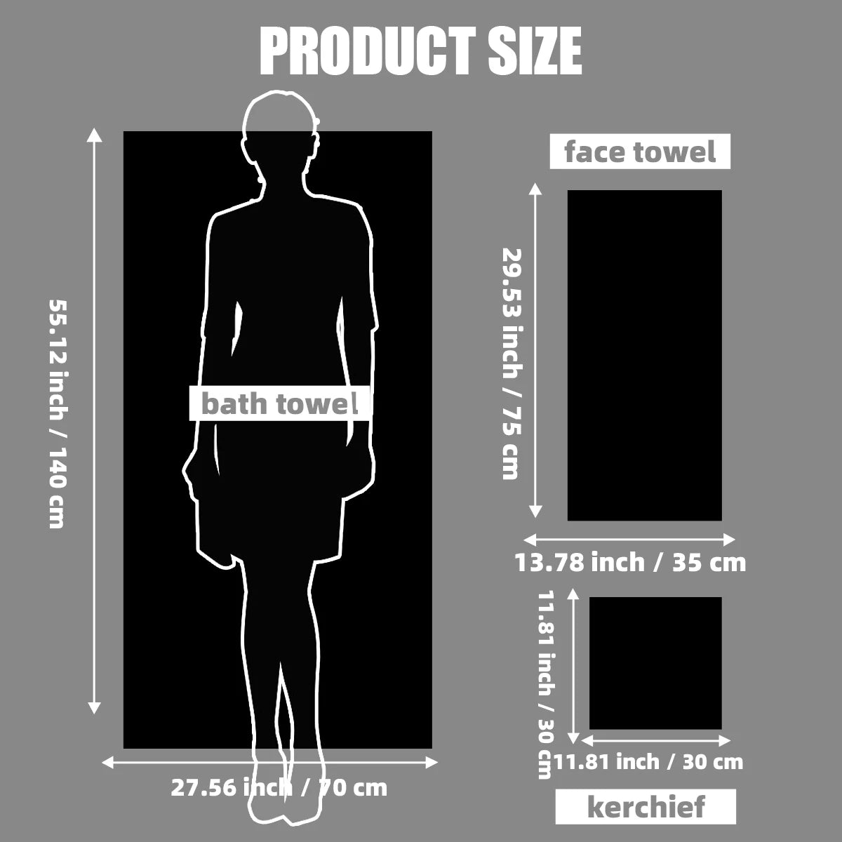 3‑Piece 100% Cotton Towel Set, 1 Bath Towel + 1 Hand Towel + 1 Face Towel, Crown Pattern, High Water Absorbency & Quick‑Drying Towels