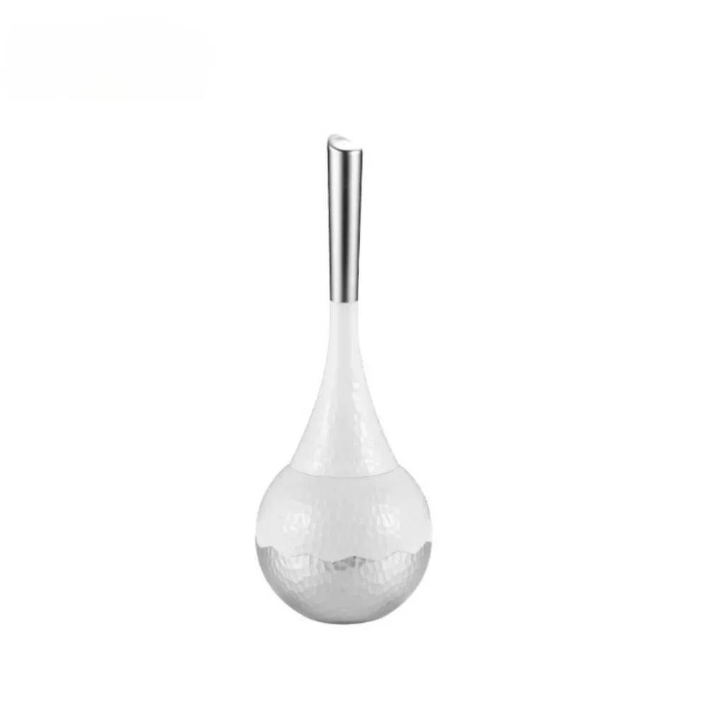 New Golden High-end Cleaning Brush with Base Holder Long Handle Toilet Brush Non-Scratch Household Bathroom Brush