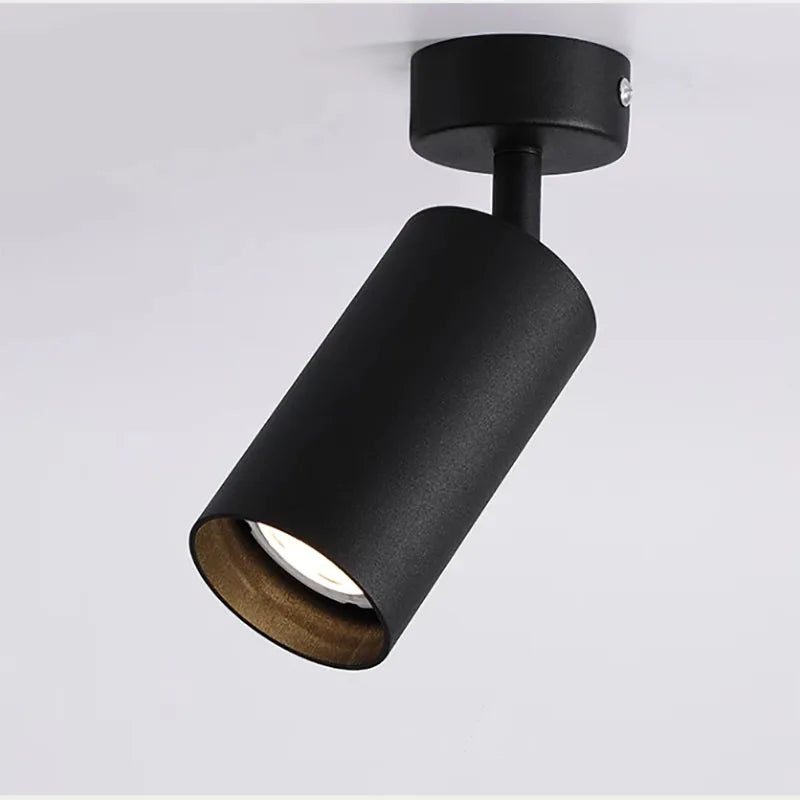 Surface Mounted 360° Rotating Angle LED Spotlight GU10 Bulb Nordic Open Mounted Downlight Ceiling Lamp  Background Lighting