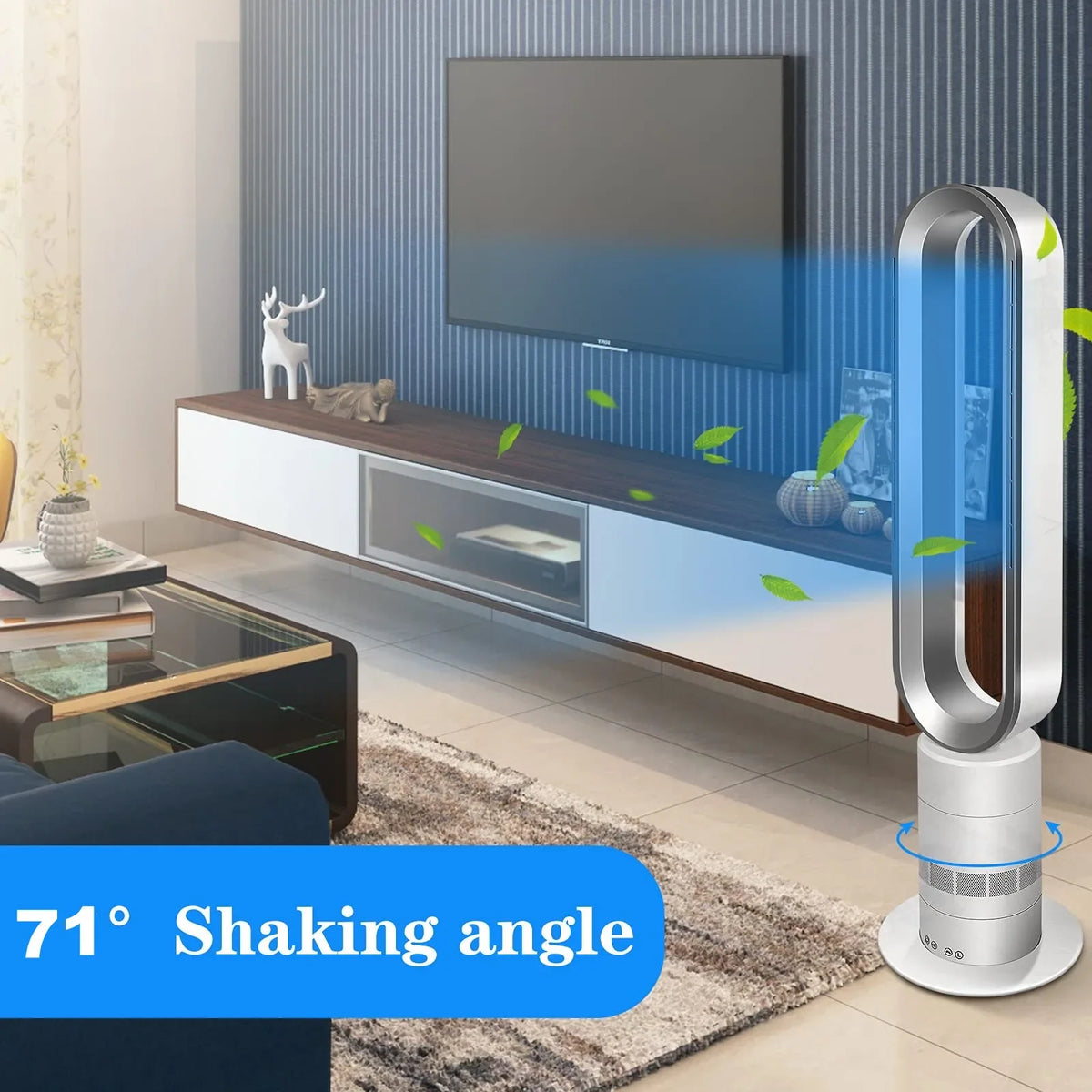 99cm Height Floor Standing Touch Key 220 Volt Summer Air Cooling Electric Bladeless Fan Home Use