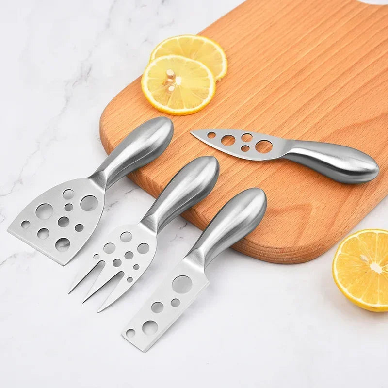 Multifunction Cheese Cutlery Baking Tools Set Stainless Steel Cheese Slicer Kitchen Gadgets Butter Knife Mini Cake Bread Knives
