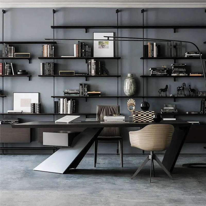 Unique European Office Desk Irregular Lounge Clear Decoration Beauty Office Desk Wooden Mesas Escritorio Postmodern Furniture