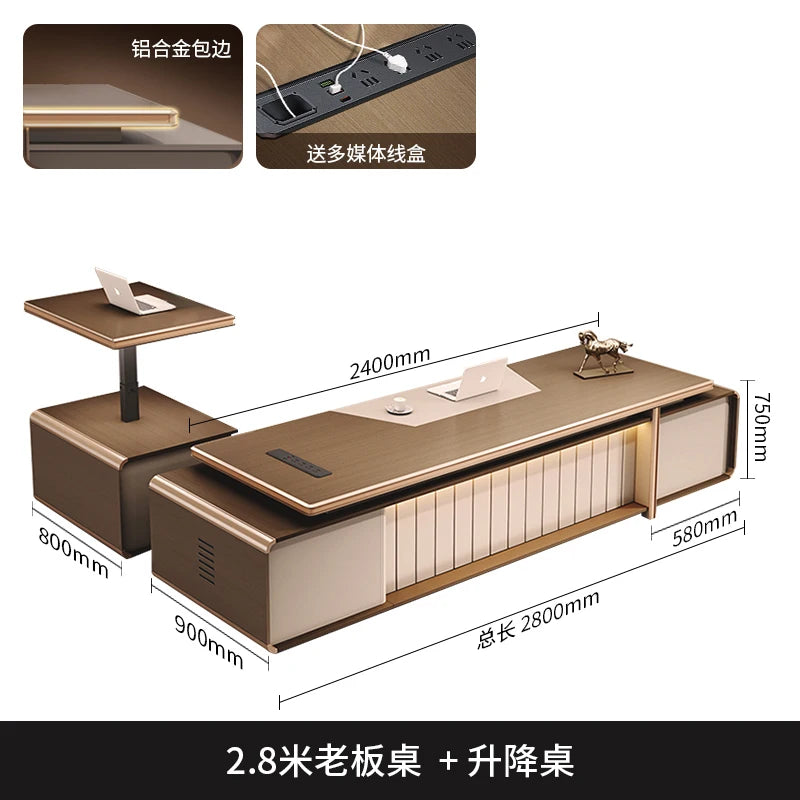 Minimalist Organizers Office Desk Lshaped Drawer Luxury Study Office Desk Computer Gaming Meuble Bureau Office Furniture