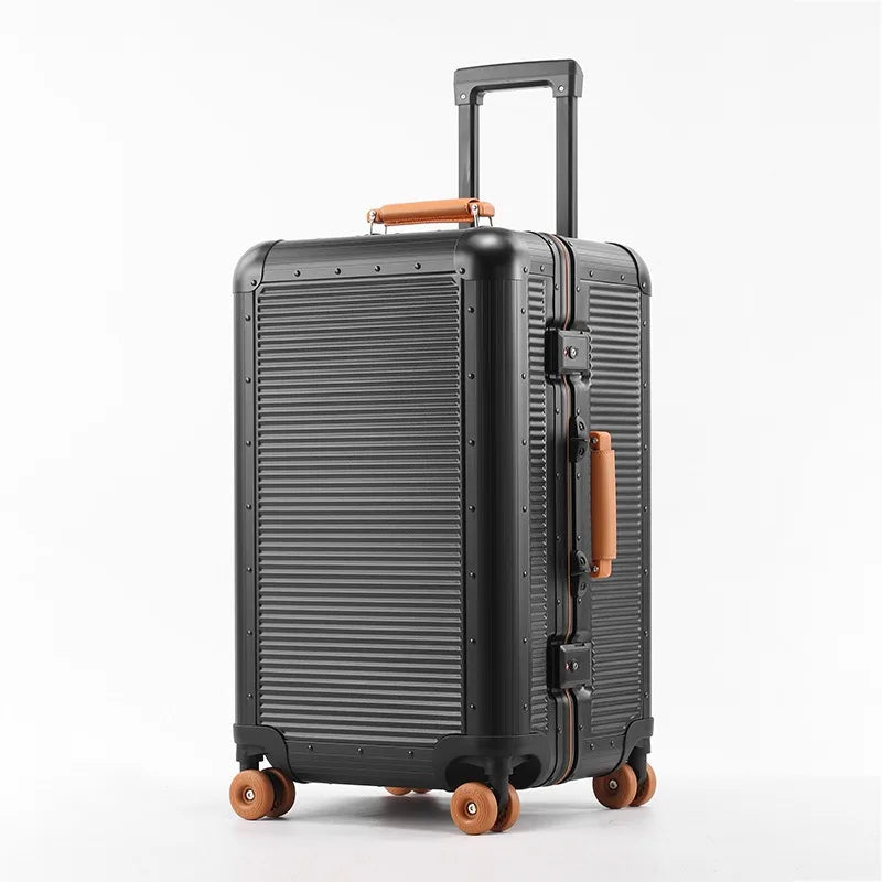 2026 New Suitcase with Aluminum Frame TSA Lock Travel Trolley Case Bag High Quality PC Material Rolling Luggage 20/24/28 inch