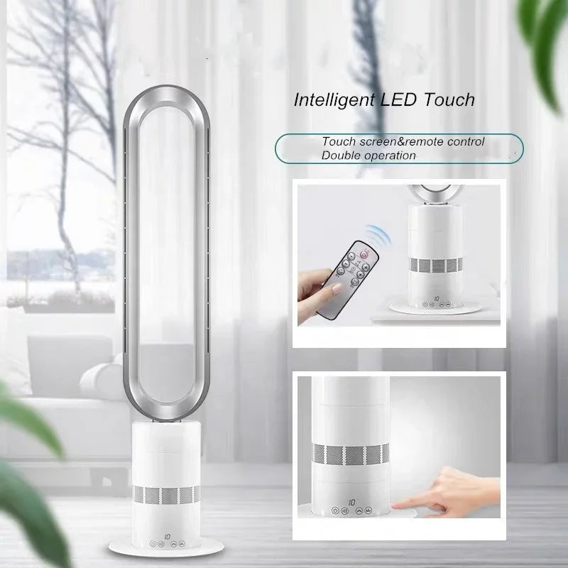 99cm Height Floor Standing Touch Key 220 Volt Summer Air Cooling Electric Bladeless Fan Home Use