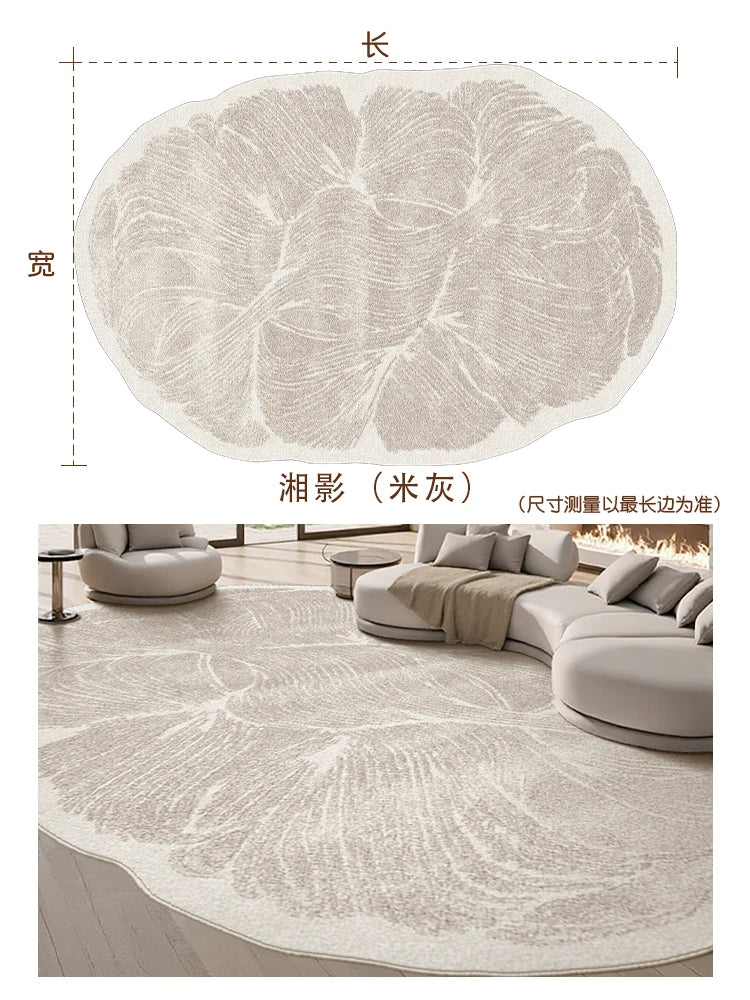 French Style Carpets for Living Room Light Luxury Bedroom Decor Carpet Art Fluffy Soft Irregular Shape Rug Home Thick Plush Mat