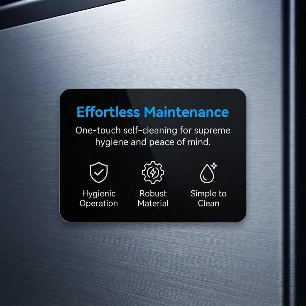 Countertop Ice Maker Machine, Automatic Self-Cleaning Portable Ice Maker with Stainless Steel, Fast Ice Making, LED Touch Panel & Automatic Dispensing for Home Kitchen Office Bar