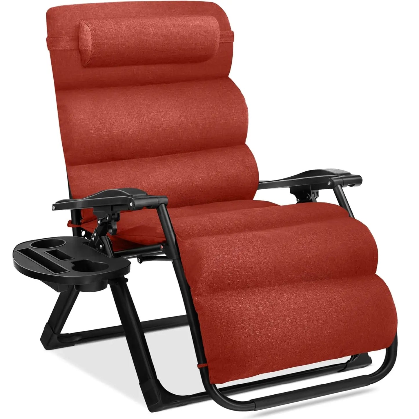 Oversized Zero Gravity Chair, Folding Outdoor Patio Recliner, XL Anti Gravity Lounger w/Removable Cushion, Cup Holder,, Custom