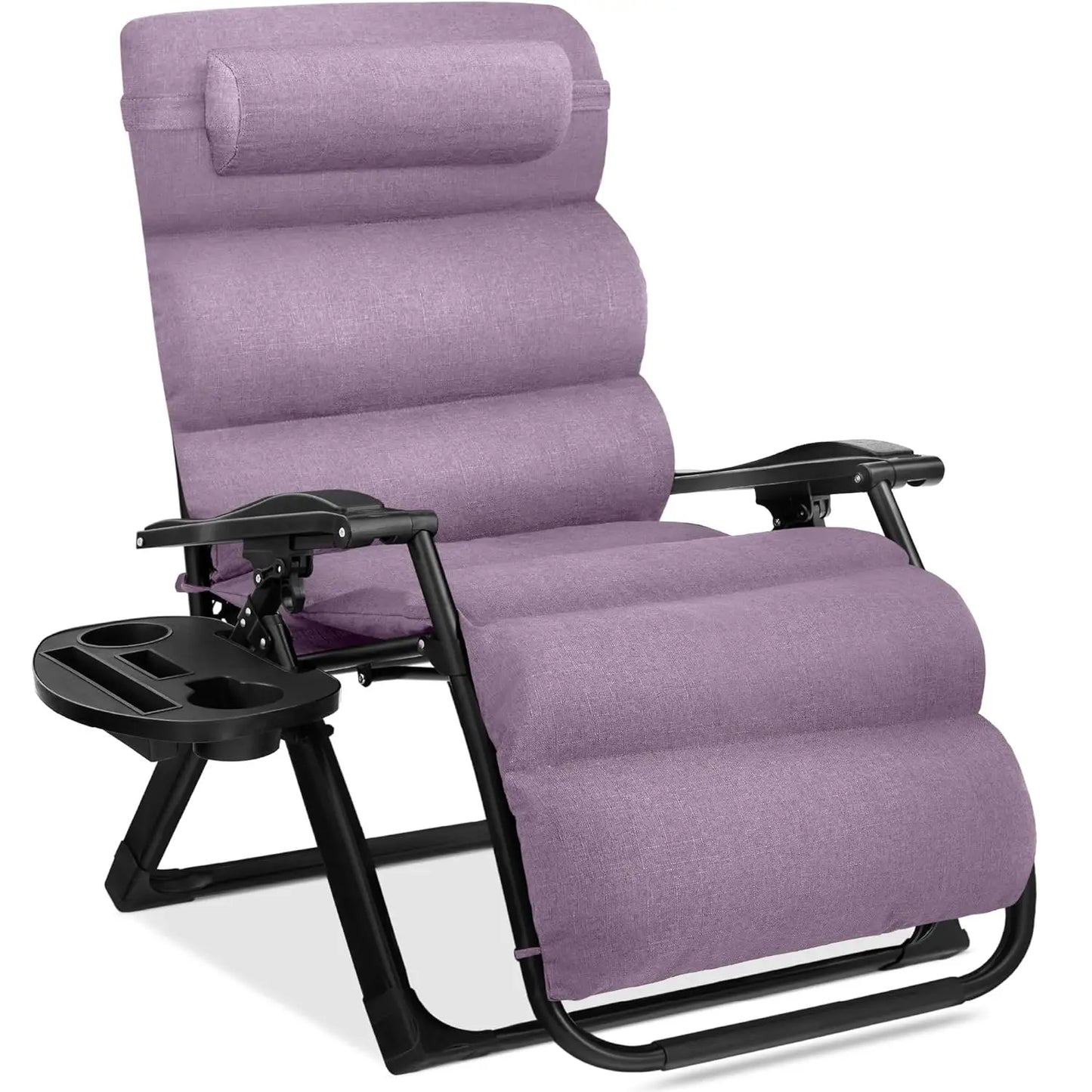 Oversized Zero Gravity Chair, Folding Outdoor Patio Recliner, XL Anti Gravity Lounger w/Removable Cushion, Cup Holder,, Custom