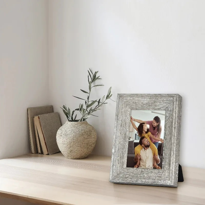 – 5x7 Picture Frame – Rustic Gray Tabletop Photo Frame